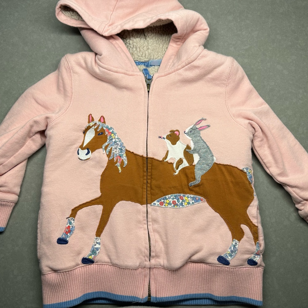 Mini Boden Sherpa lined jacket sweatshirt
